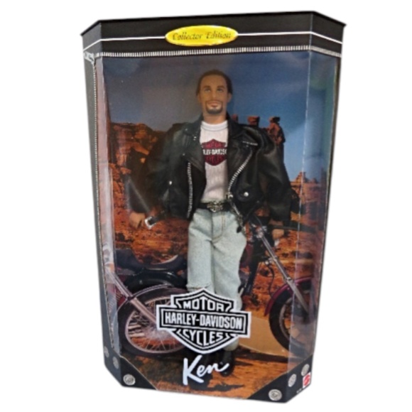 Barbie Harley Davidson Motorcycles Ken Doll Collectors Edt 1998 Mattel 22255 - Picture 1 of 5